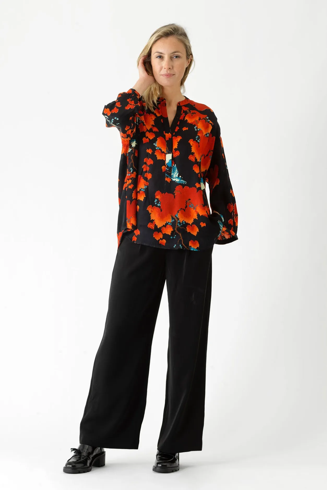 Women One Hundred Stars Acer Black Darcy Shirt