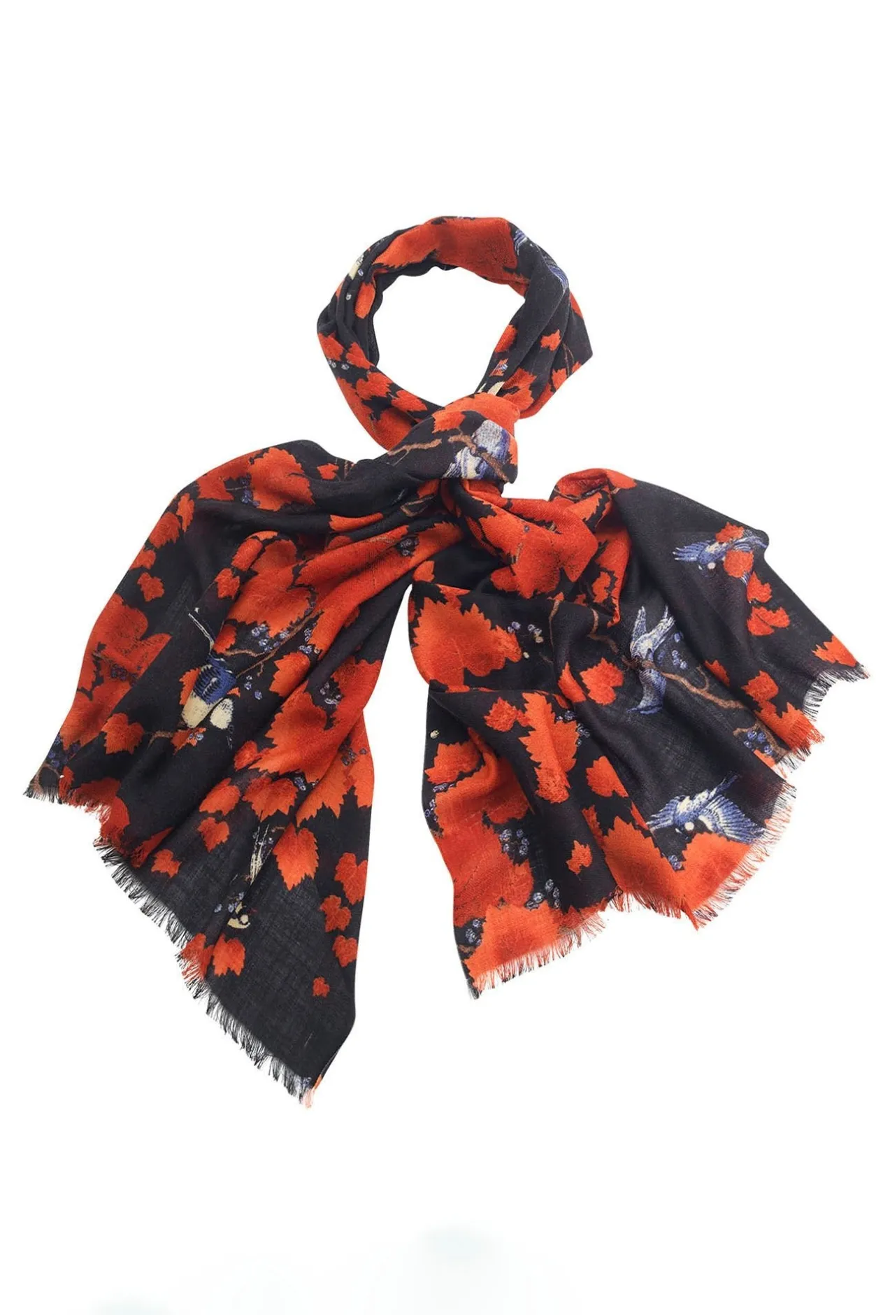 One Hundred Stars Acer Black Wool Scarf