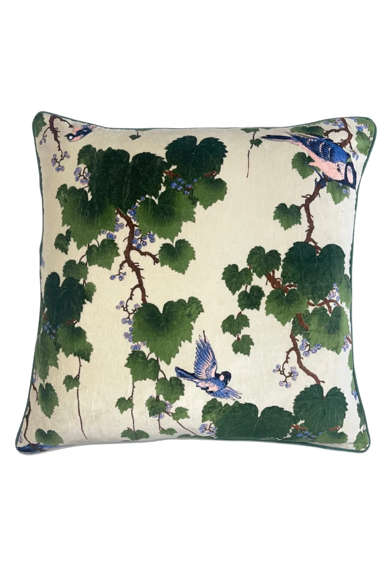 One Hundred Stars Acer Green Velvet Cushion