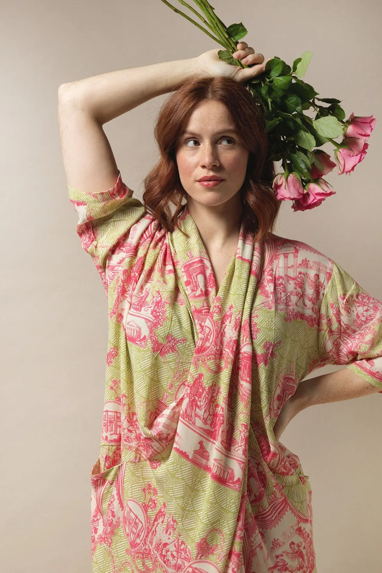 Women One Hundred Stars Ancient Columns Olive Rachel Dress