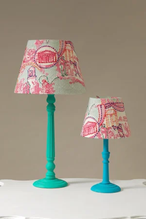 One Hundred Stars Ancient Columns Pink 12" Tapered Lampshade