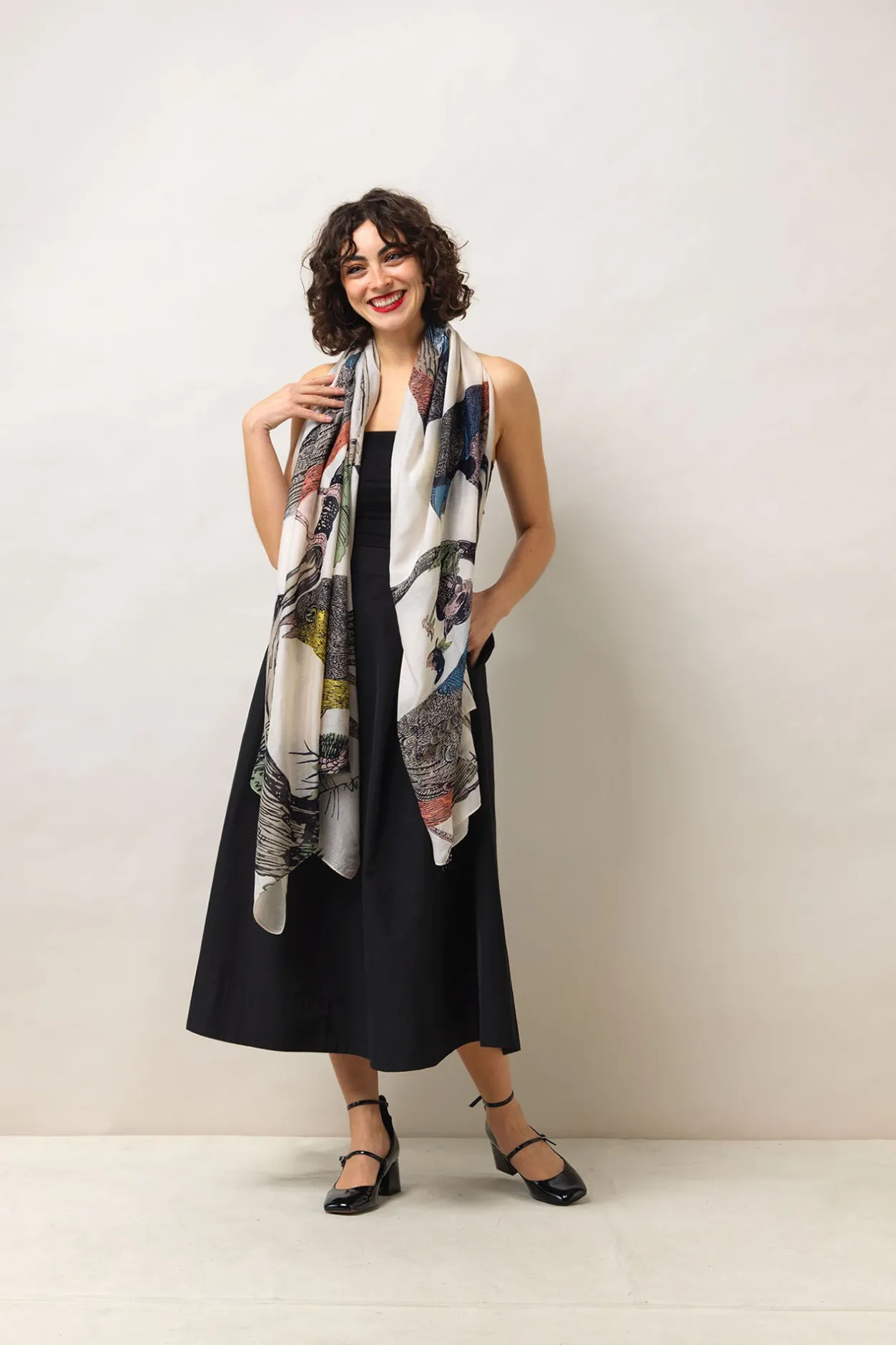 One Hundred Stars Bird Stone Scarf