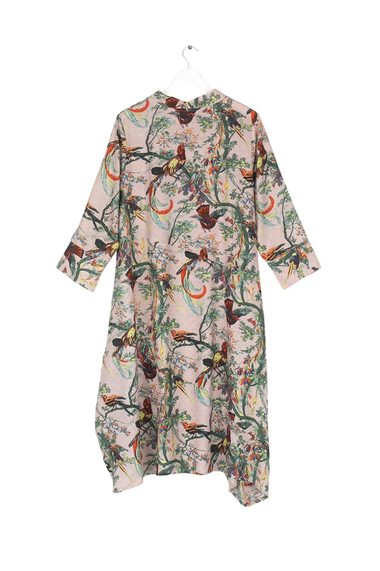 Women One Hundred Stars Chinoiserie Pink Asymmetric Dress