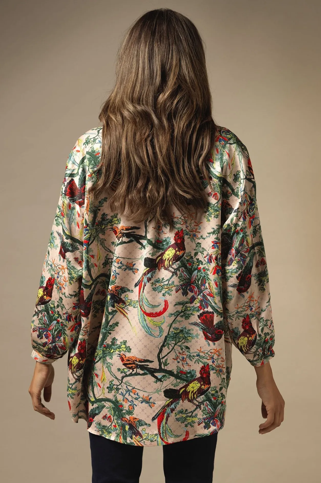 Women One Hundred Stars Chinoiserie Pink Darcy Shirt