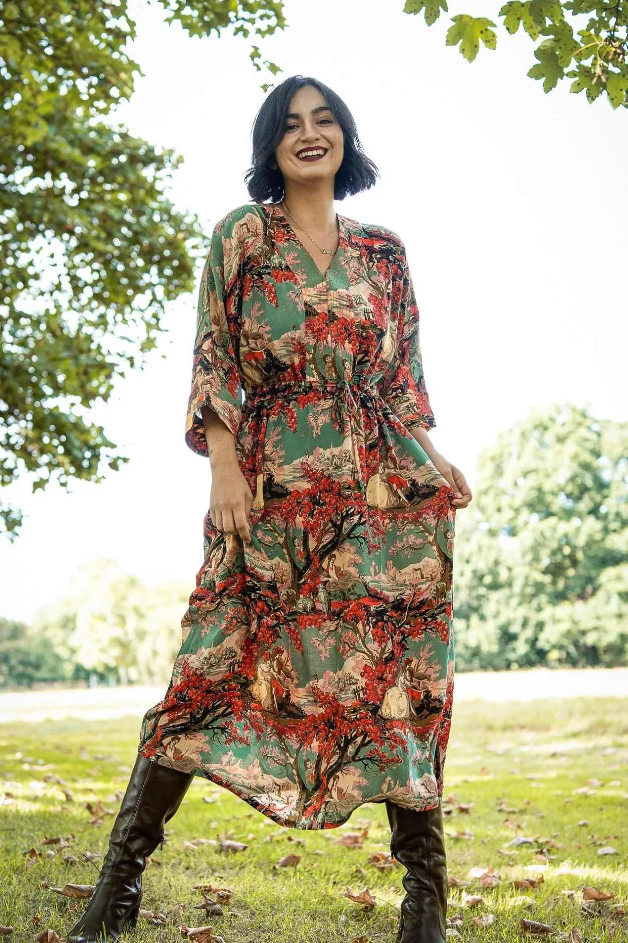 Women One Hundred Stars Country Toile Berry Abbi Dress