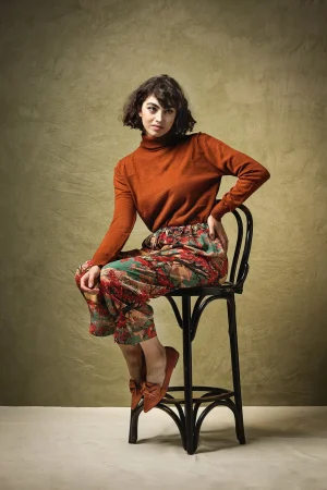 Women One Hundred Stars Country Toile Berry Crepe Pants