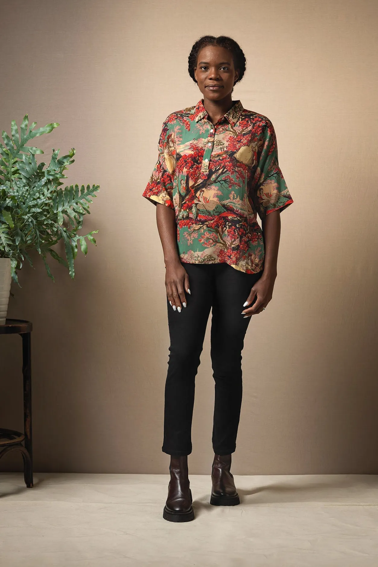 Women One Hundred Stars Country Toile Berry Pippa Top