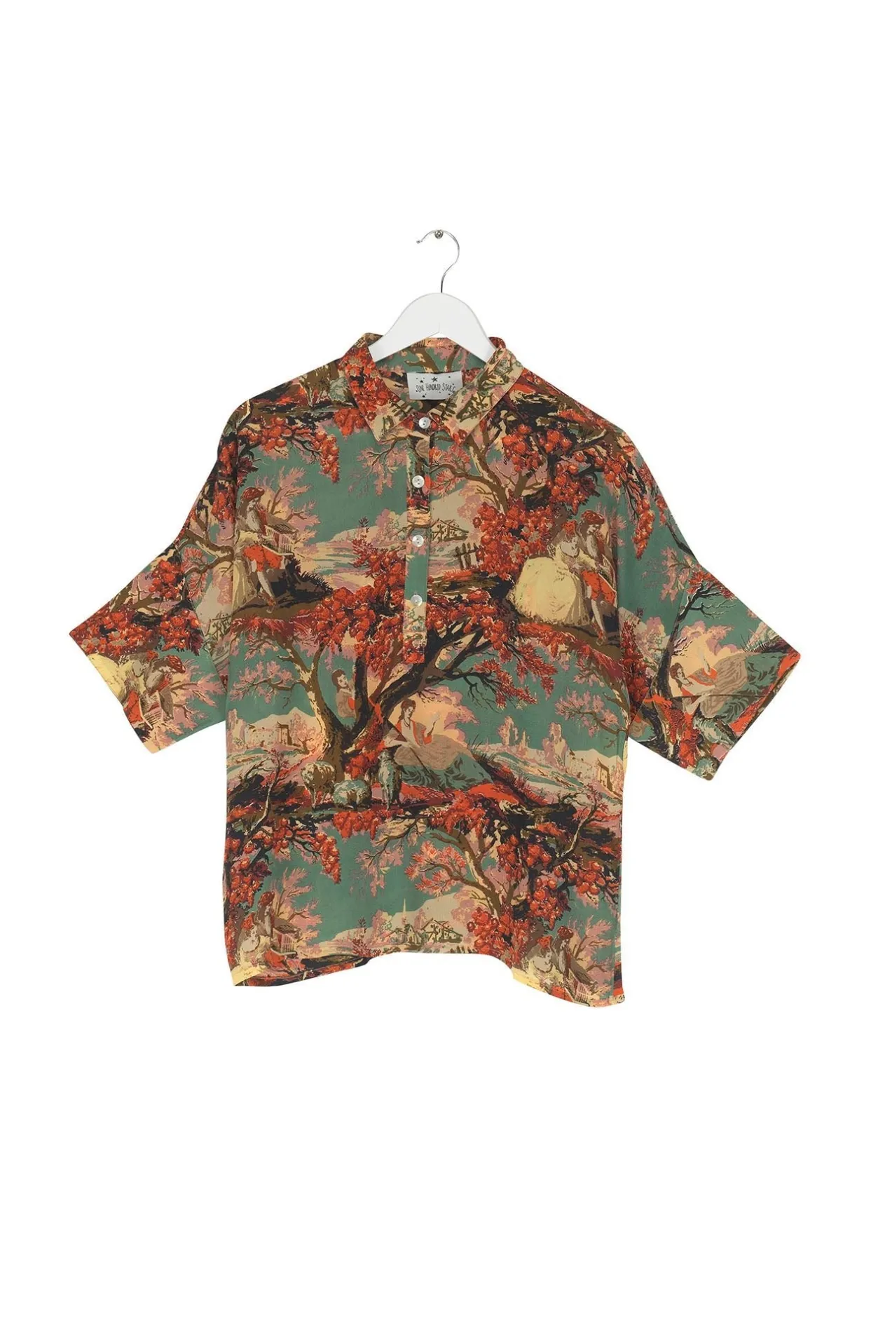 Women One Hundred Stars Country Toile Berry Pippa Top