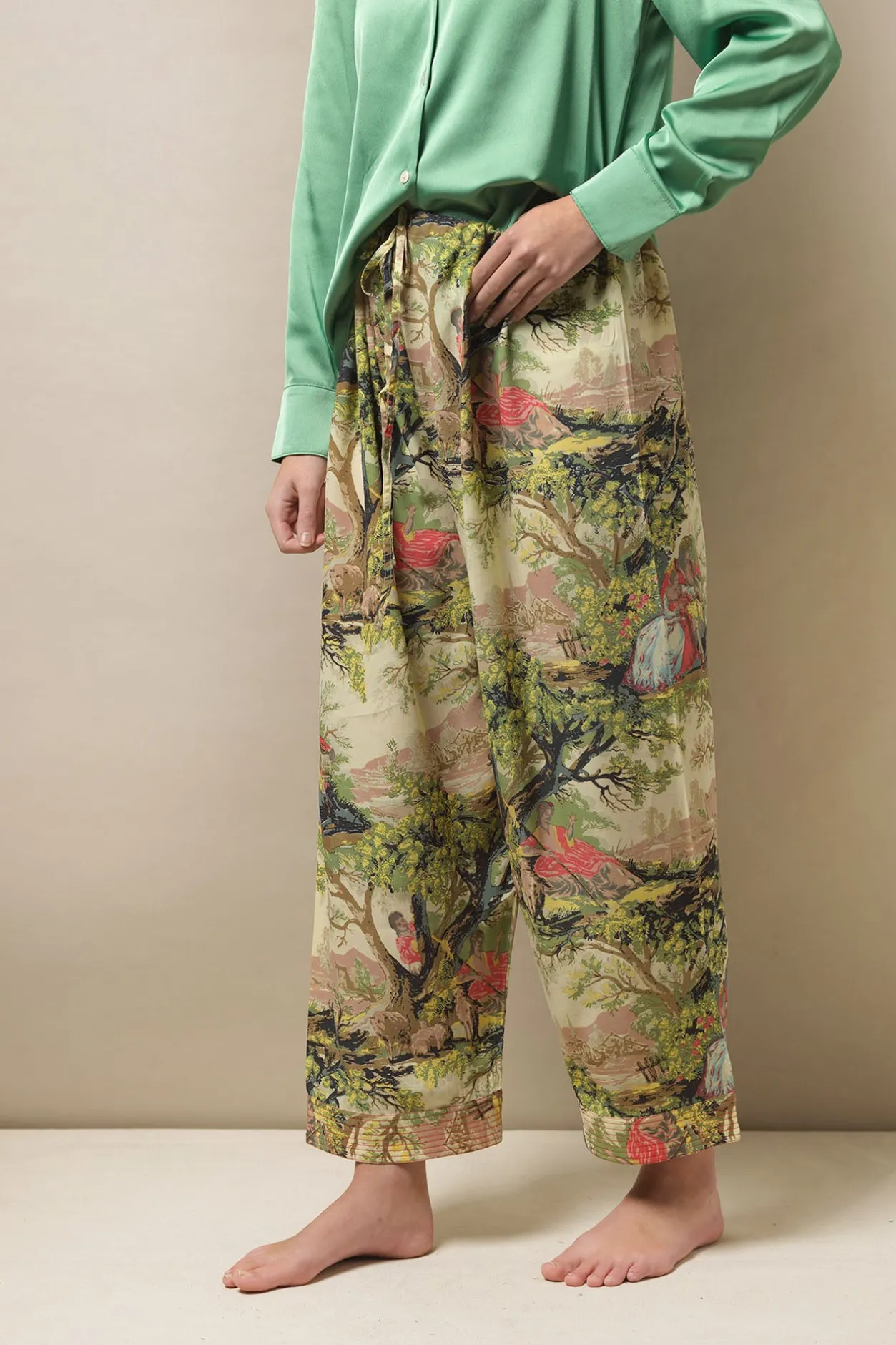 Women One Hundred Stars Country Toile Pants
