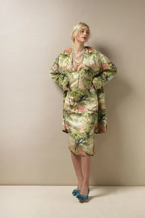 Women One Hundred Stars Country Toile Velvet Boyfriend Jacket