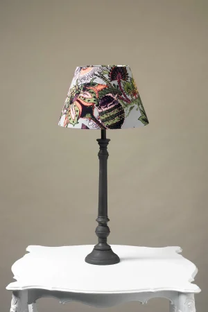 One Hundred Stars Eccentric Blooms Putty 14" Tapered Lampshade