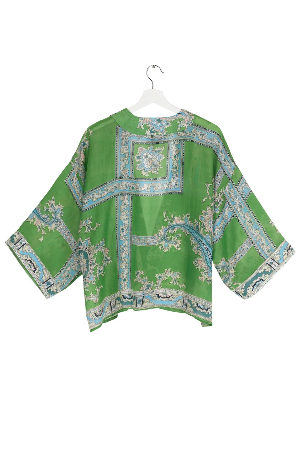 Women One Hundred Stars Handkerchief Green Kimono
