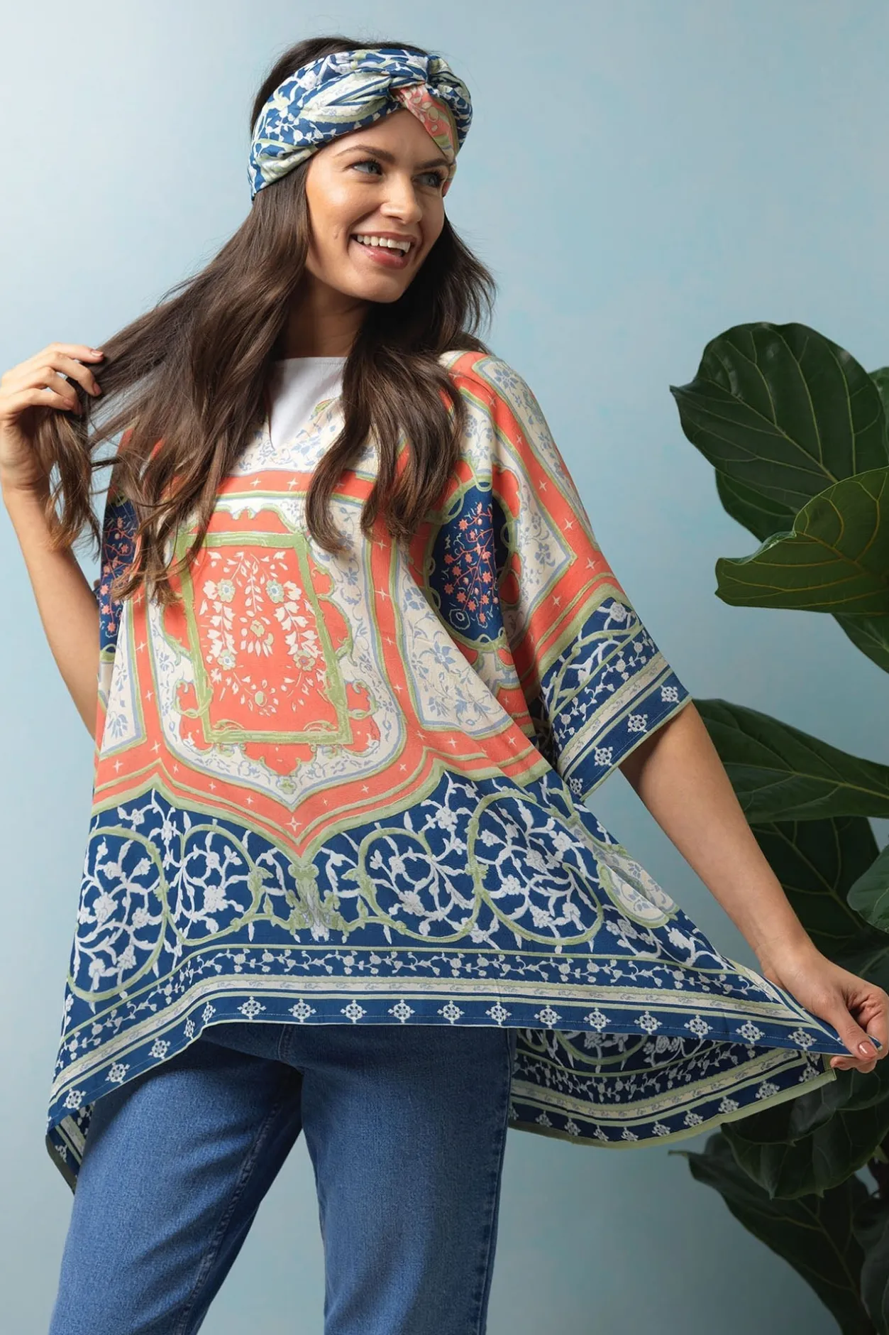 One Hundred Stars Indian Summer Blue Headband