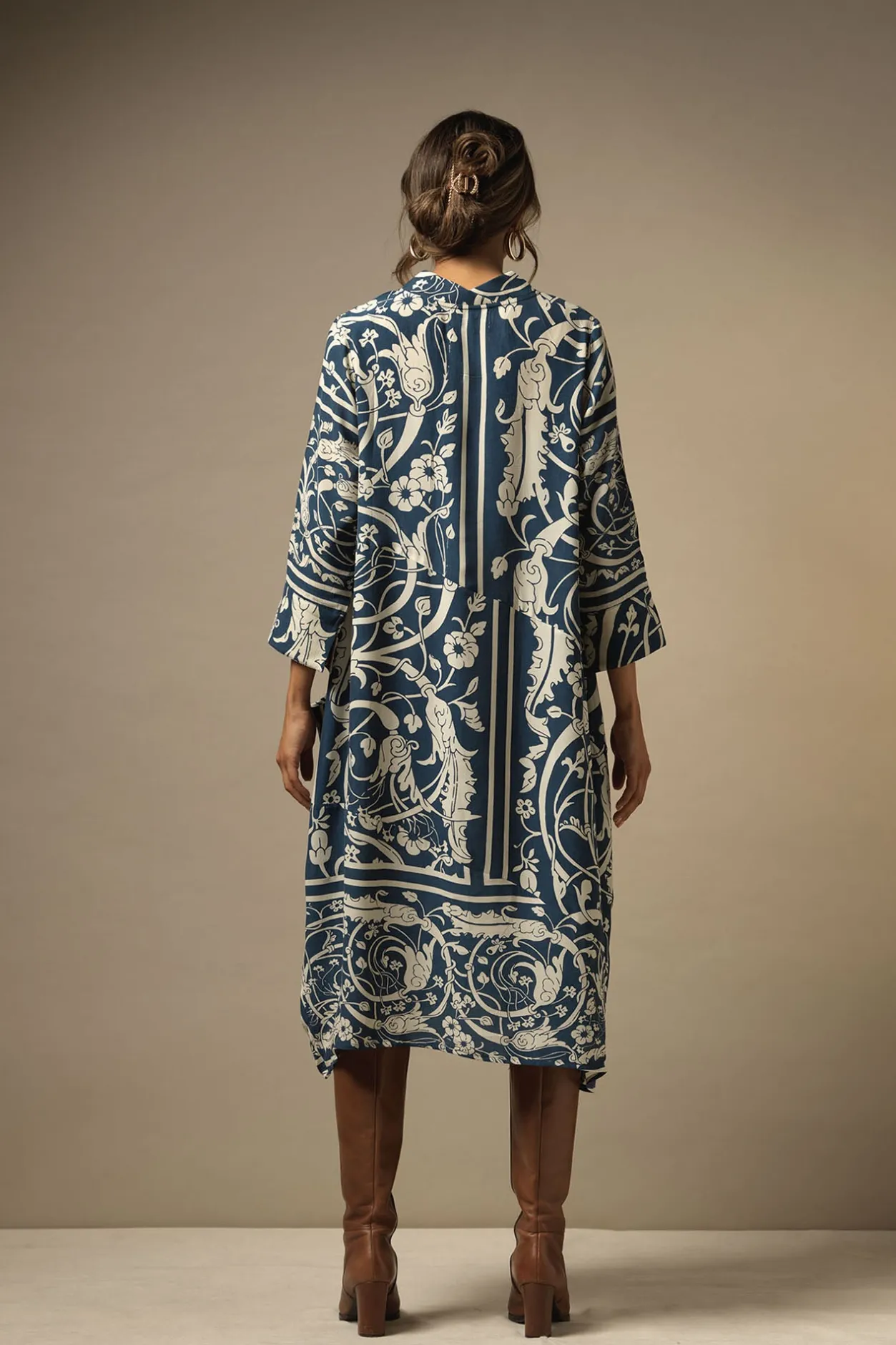 Women One Hundred Stars Jaipur Blue Asymmetric Dress