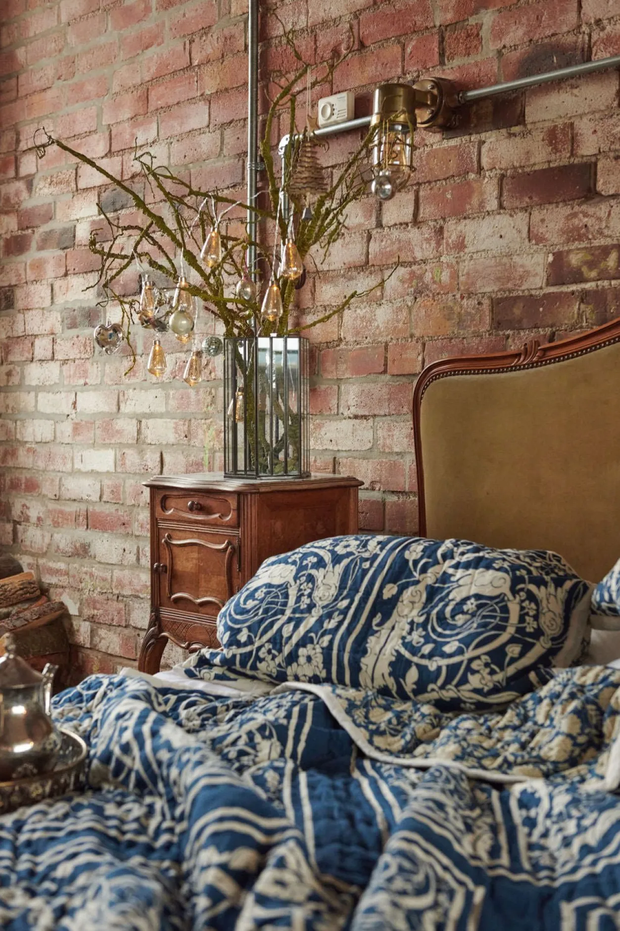 One Hundred Stars Jaipur Blue Bedspread