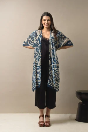 Women One Hundred Stars Jaipur Blue Throwover