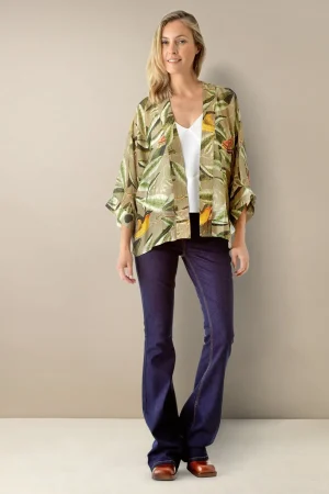 Women One Hundred Stars Kew Evergreen Stone Kimono