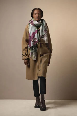 One Hundred Stars Kew Protea Duck Egg Scarf