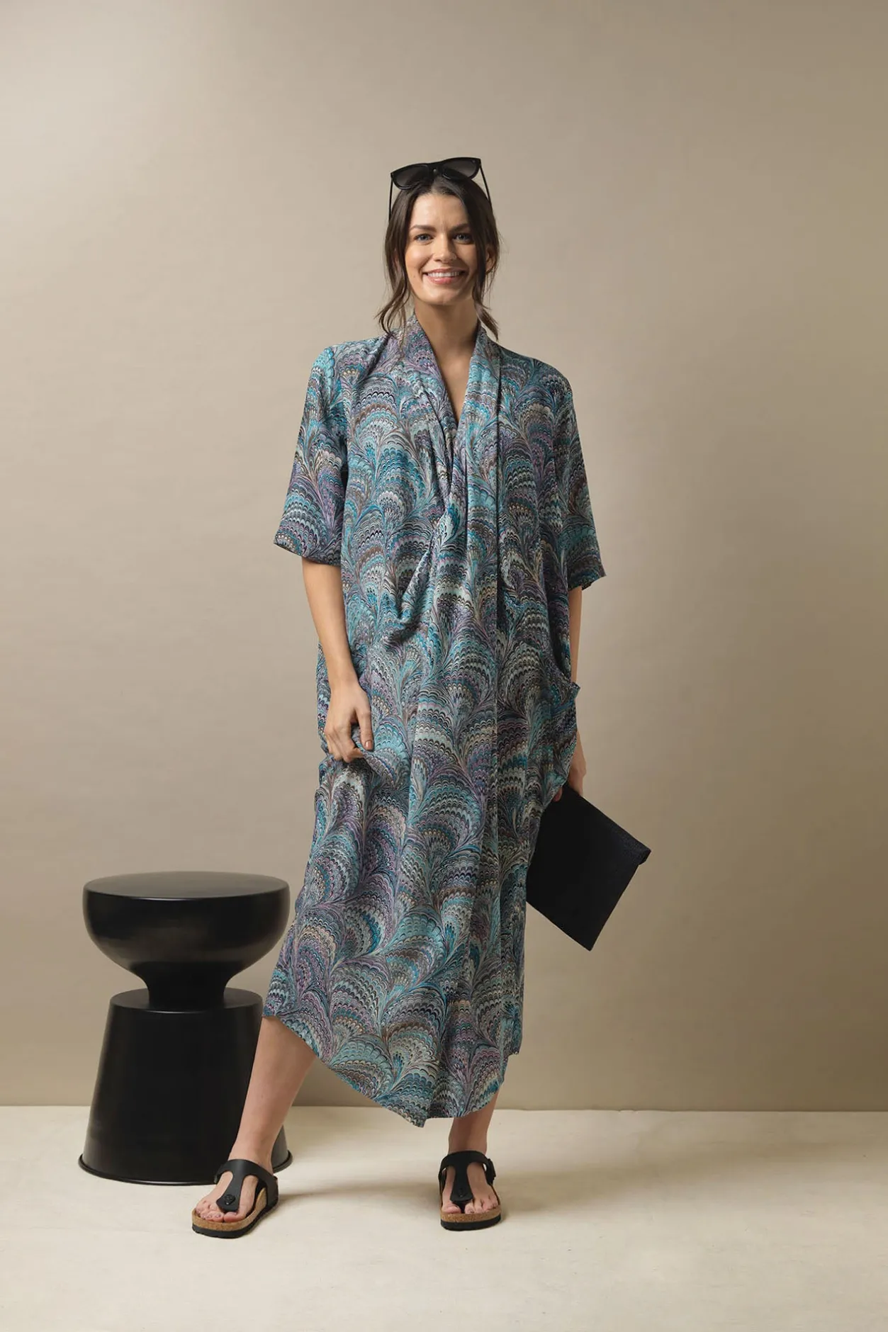 Women One Hundred Stars Marbled Blue Rachel Dress