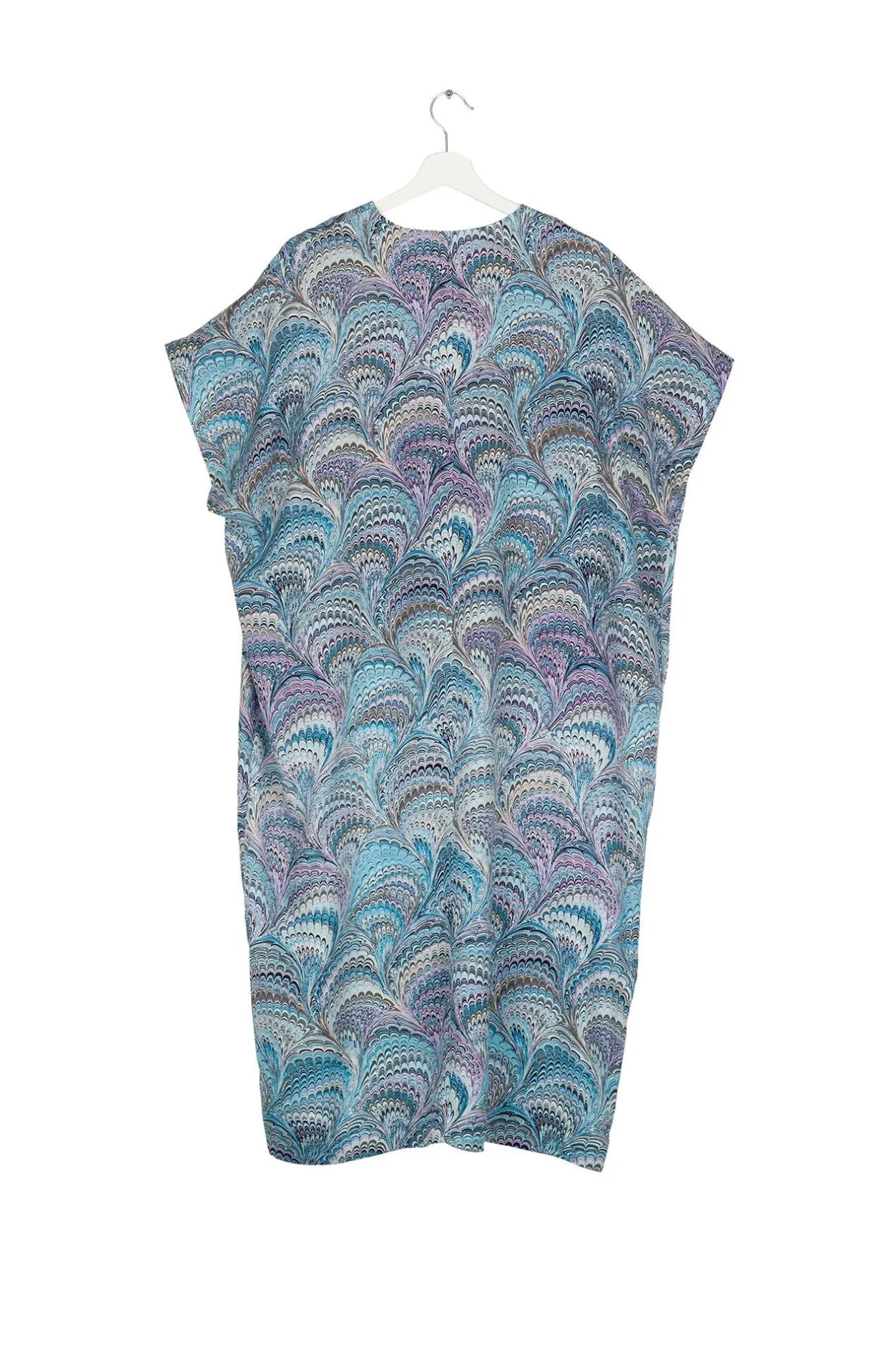 Women One Hundred Stars Marbled Blue Shift Dress