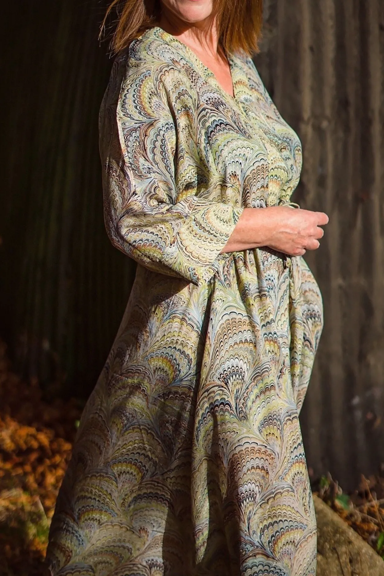 Women One Hundred Stars Marbled Green Abbi Dress