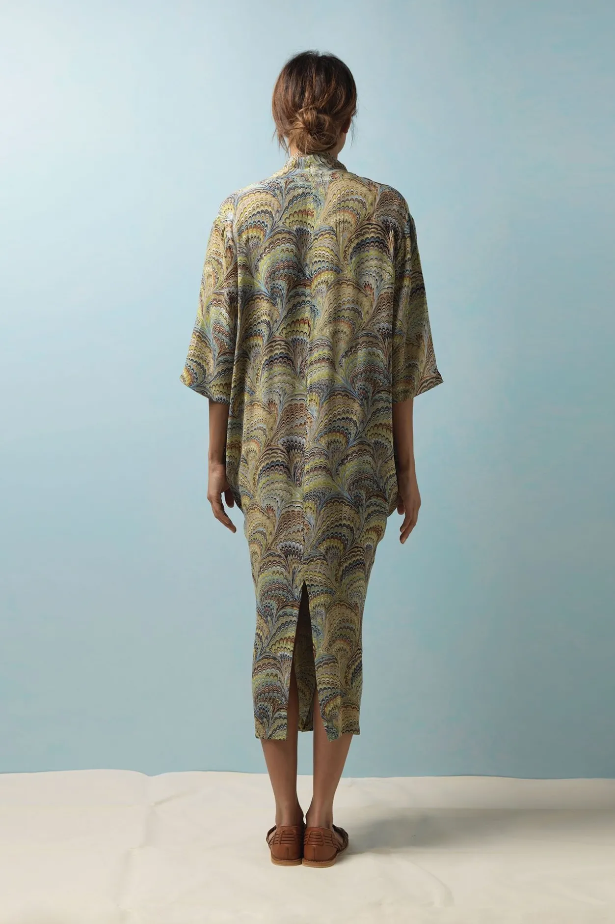 Women One Hundred Stars Marbled Green Rachel Dress