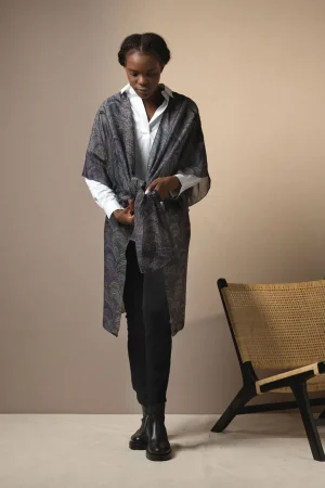 Women One Hundred Stars Marbled Indigo Throwover