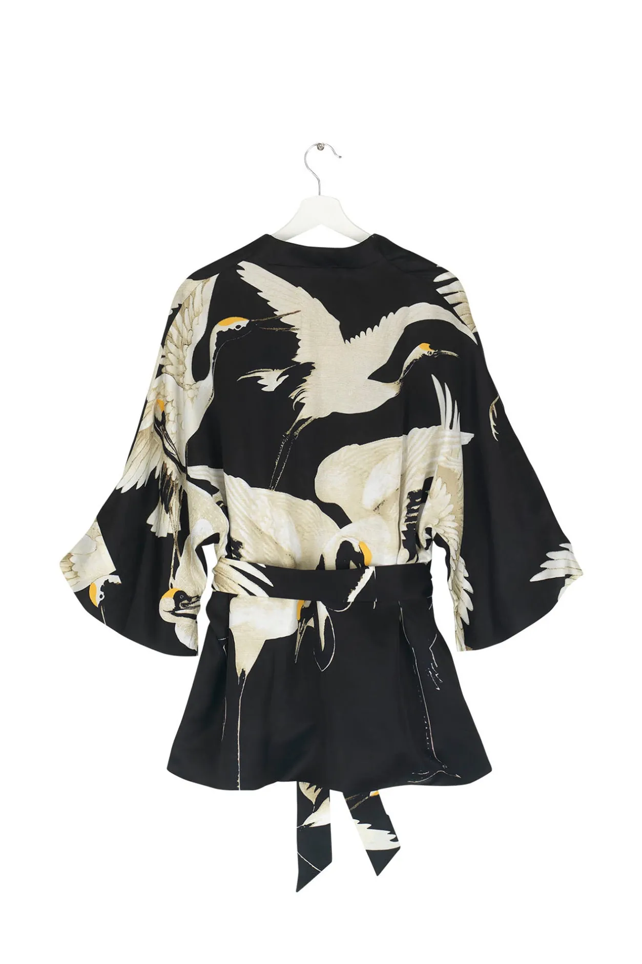 Women One Hundred Stars Stork Black Wrap Jacket