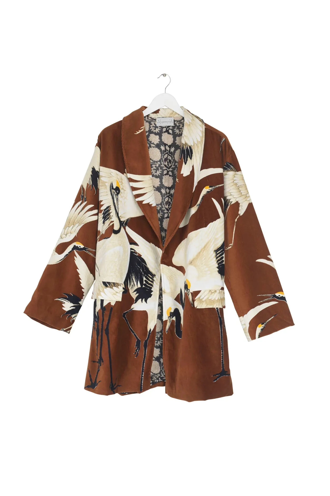 Women One Hundred Stars Stork Cigar Velvet Boyfriend Jacket