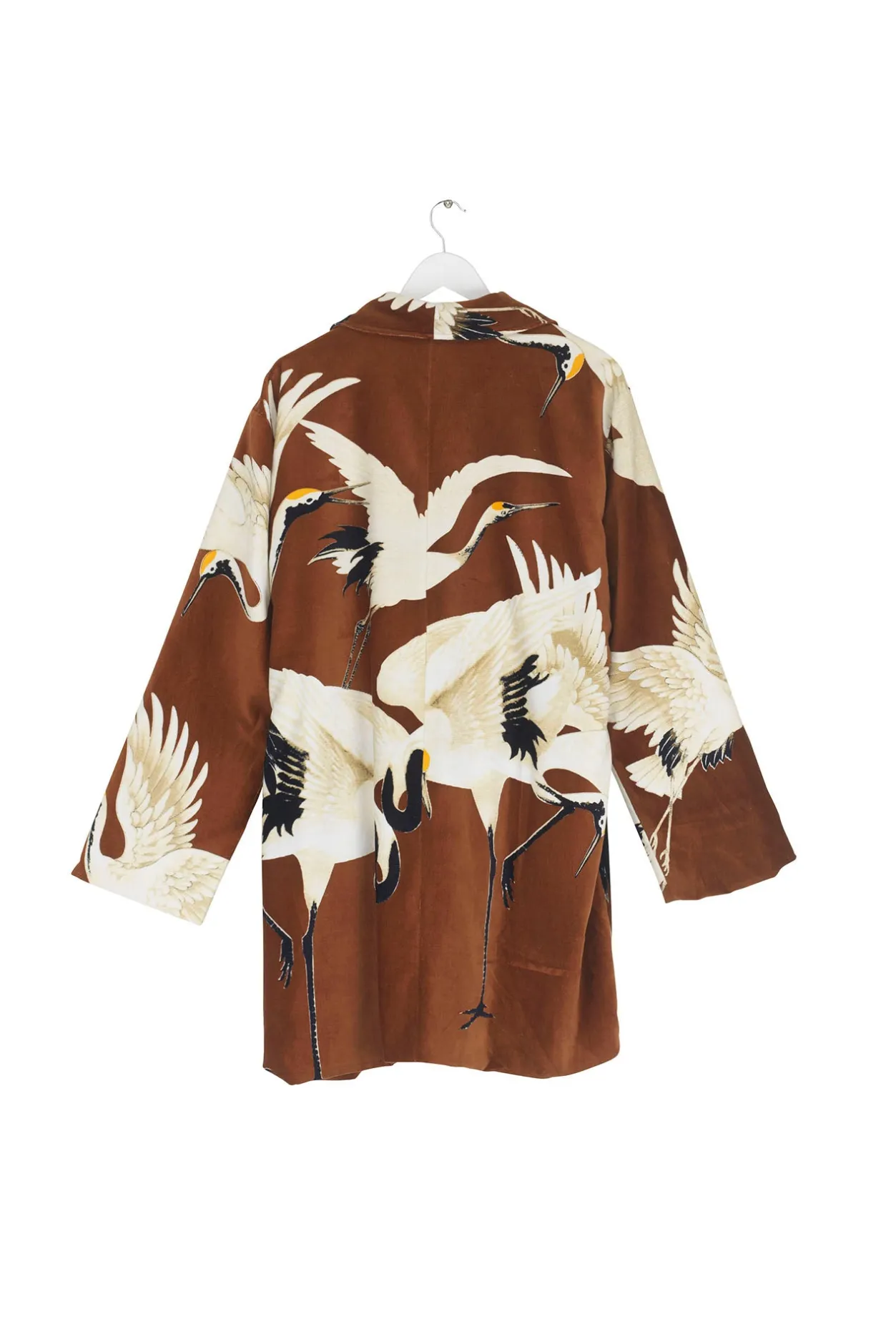 Women One Hundred Stars Stork Cigar Velvet Boyfriend Jacket