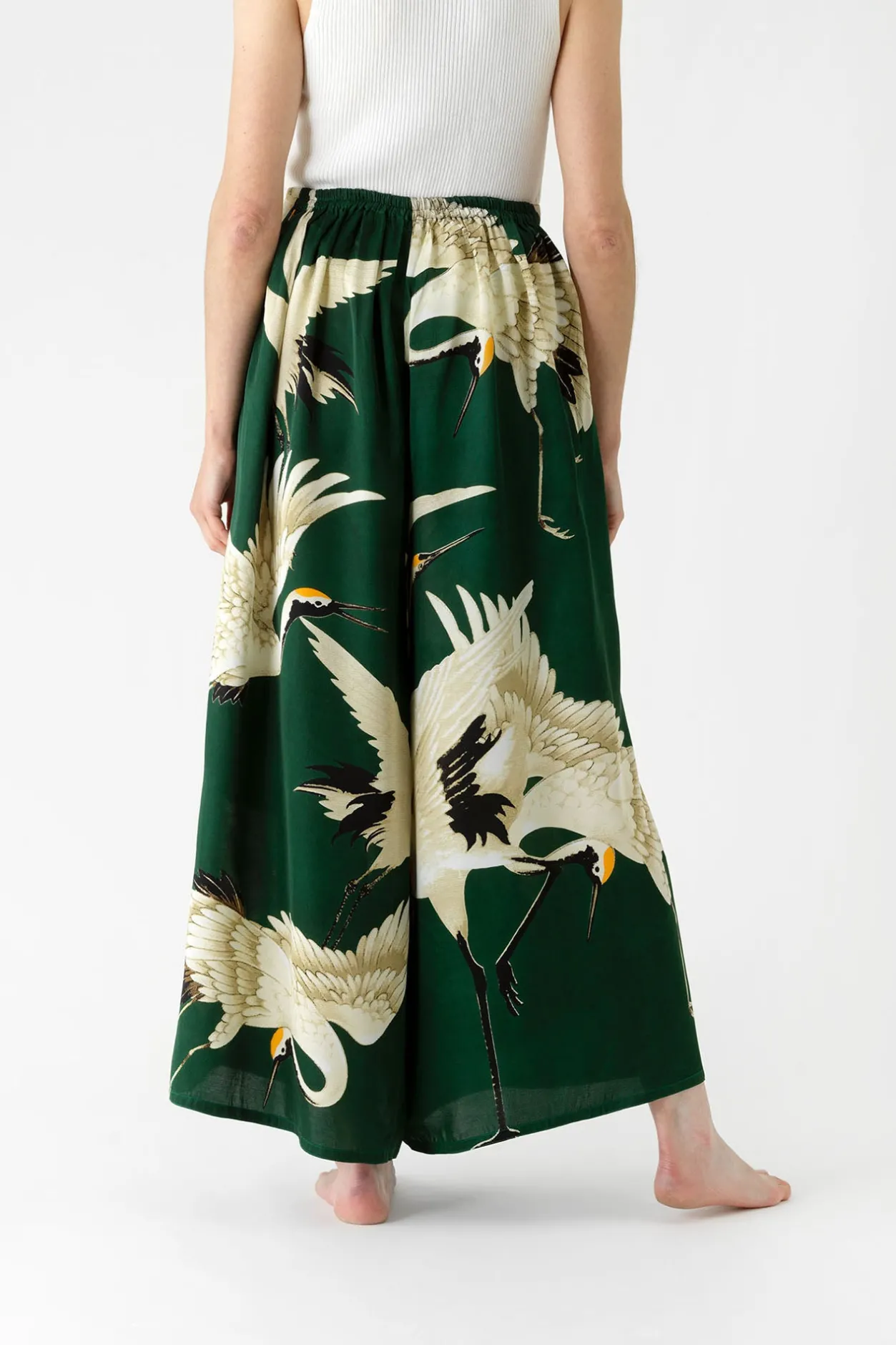 Women One Hundred Stars Stork Forest Palazzo Pant