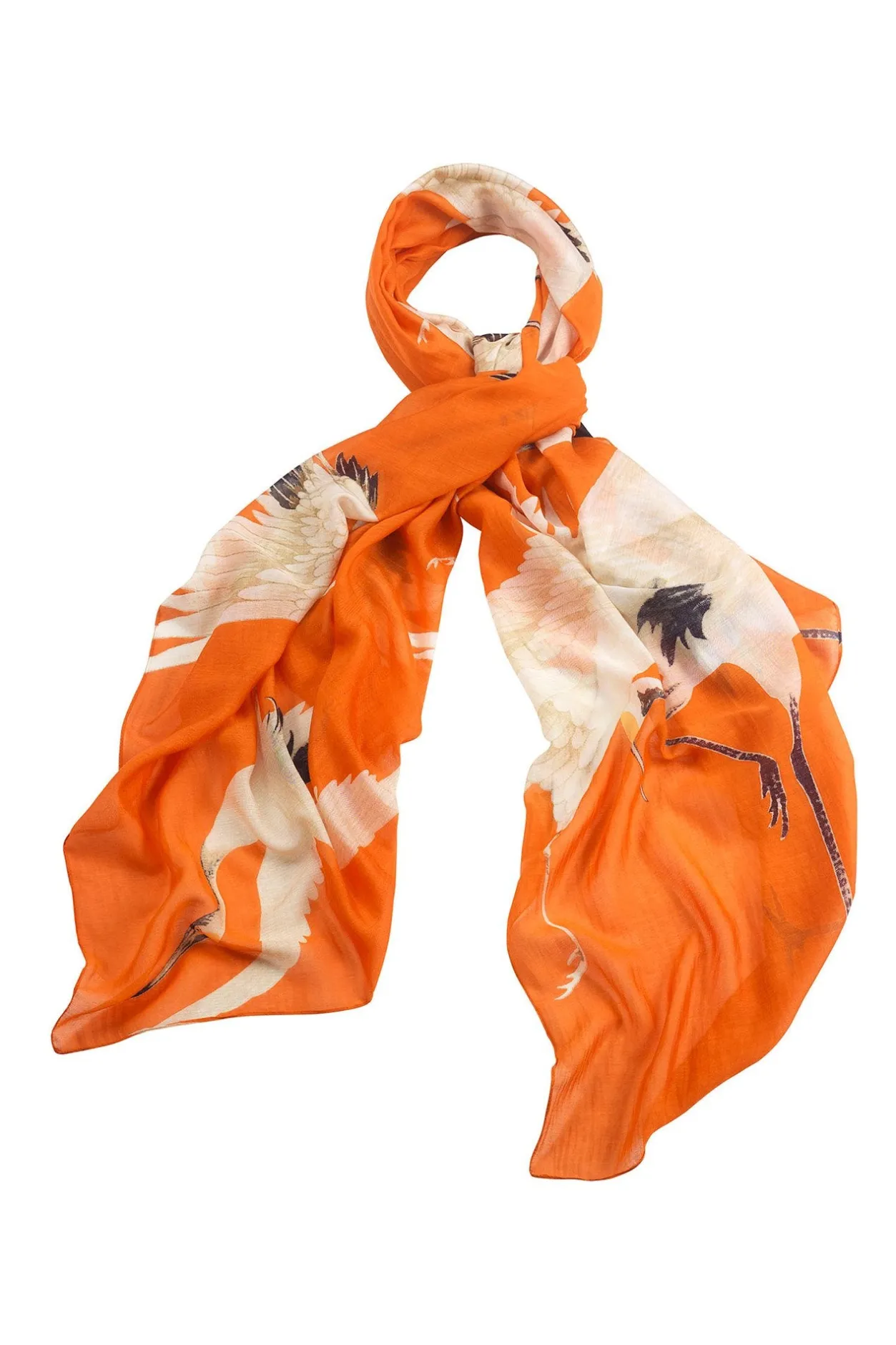 One Hundred Stars Stork Orange Scarf