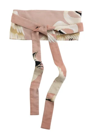 One Hundred Stars Stork Plaster Pink Obi Belt