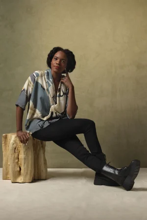 Women One Hundred Stars Stork Slate Rachel Top