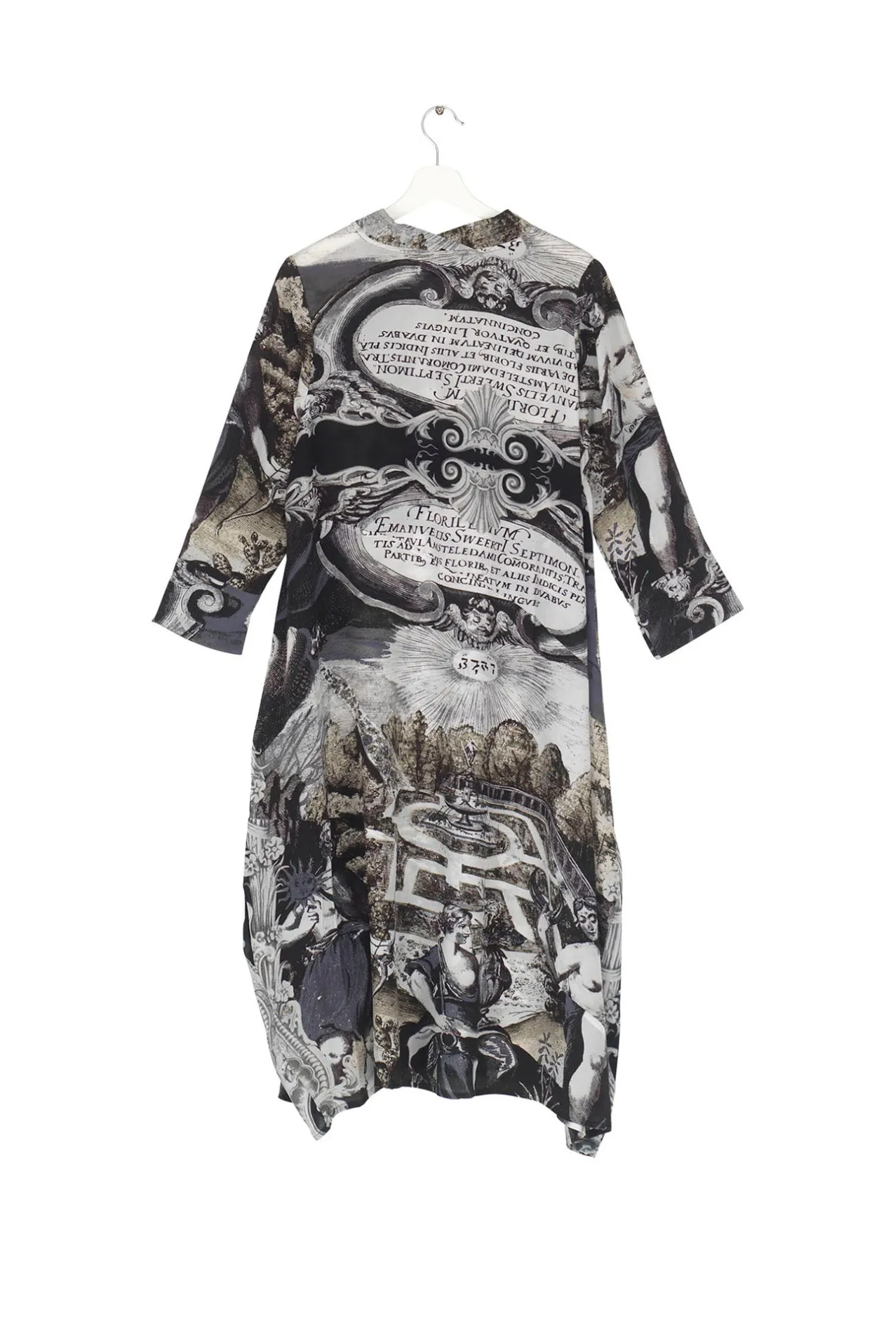 Women One Hundred Stars Sunburst Grey Asymmetric Dress