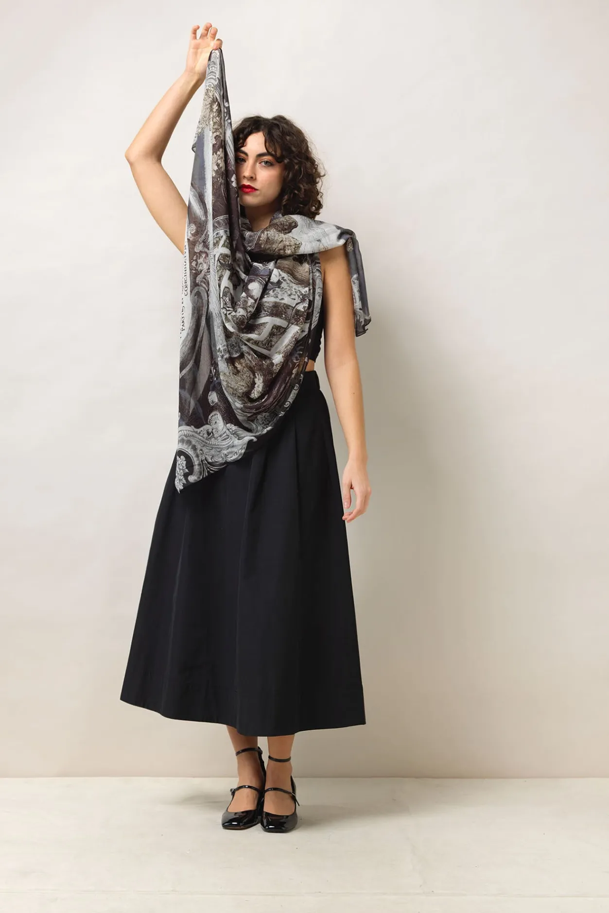 One Hundred Stars Sunburst Grey Scarf