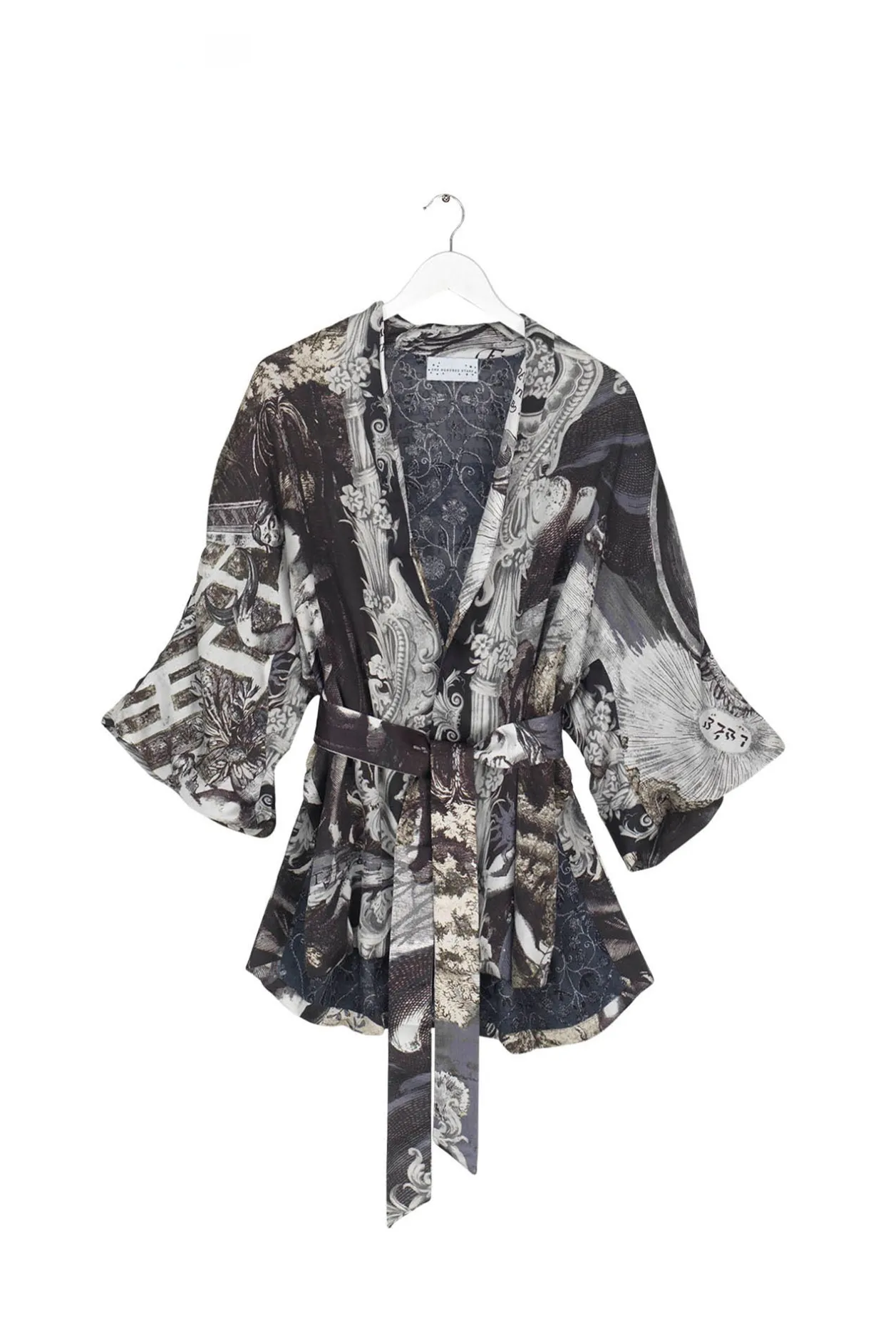 Women One Hundred Stars Sunburst Grey Wrap Jacket