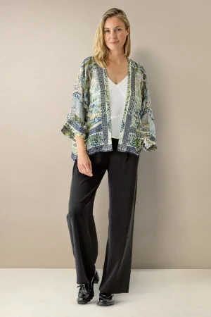 Women One Hundred Stars Tapestry Sea Kimono