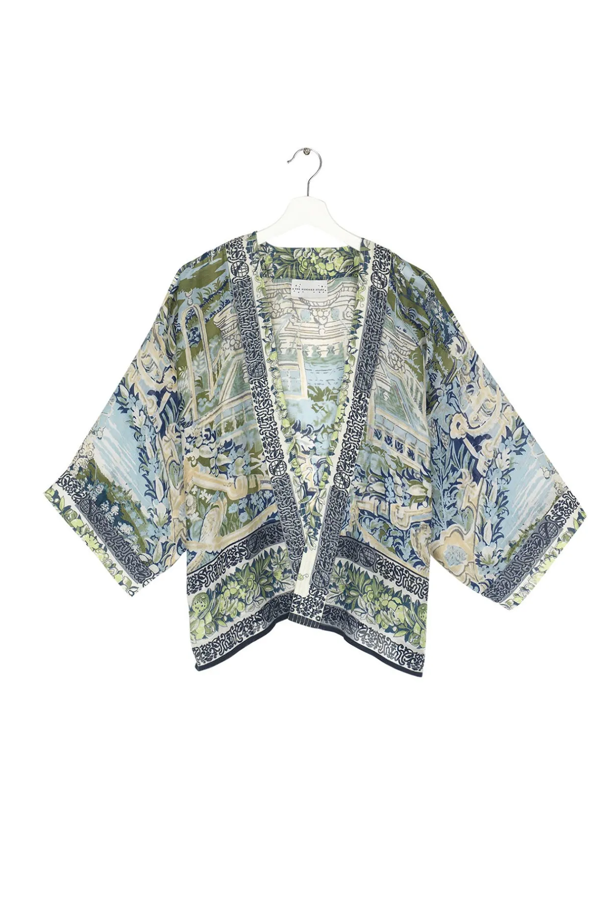 Women One Hundred Stars Tapestry Sea Kimono