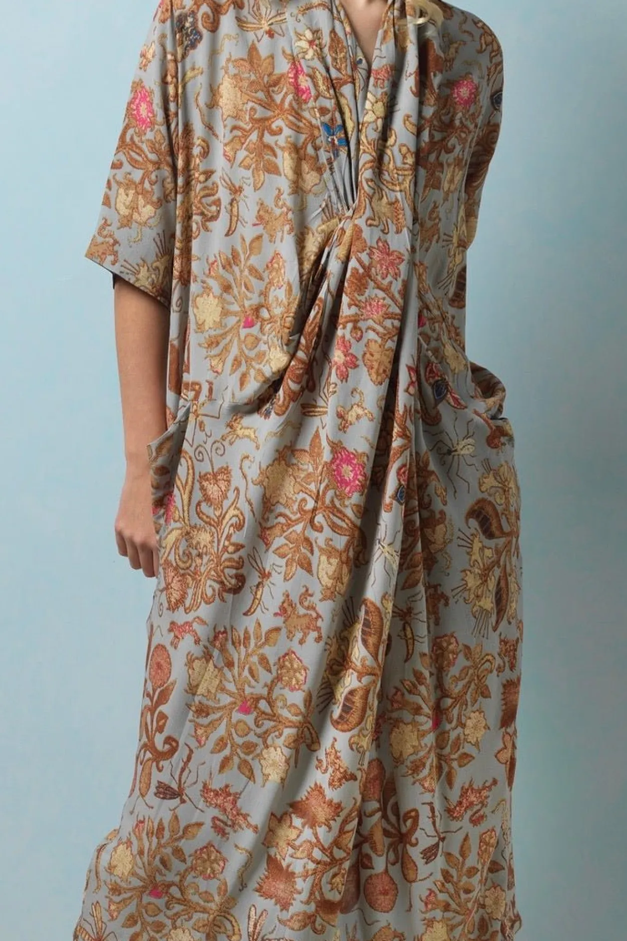 Women One Hundred Stars Tudor Rose Grey Rachel Dress