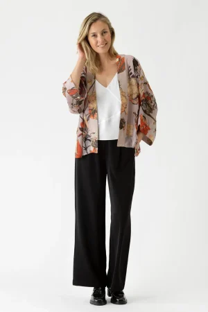 Women One Hundred Stars Tulip Red Kimono