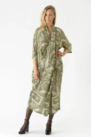 Women One Hundred Stars Vintage Damask Sage Rachel Dress