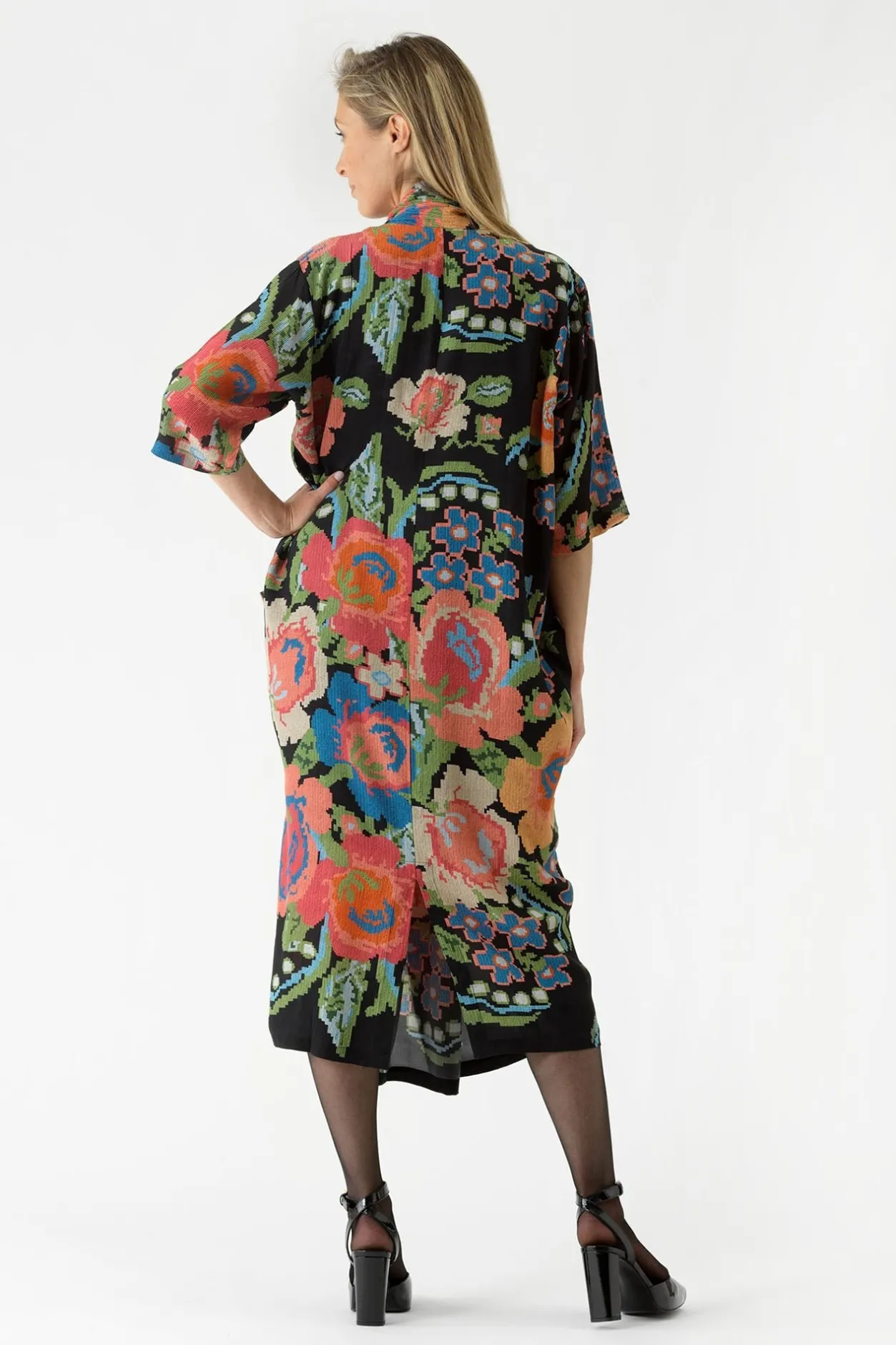 Women One Hundred Stars Woven Flower Black Rachel Dress